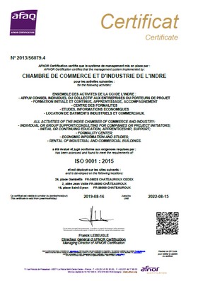 Certificat de l'Association Française pour l'Assurance de Qualité