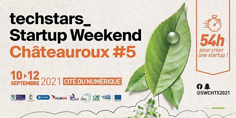 Startup weekend Châteauroux les 10, 11 et 12 septembre 2021 à la cité du numérique au sein du Village by CA de Châteauroux